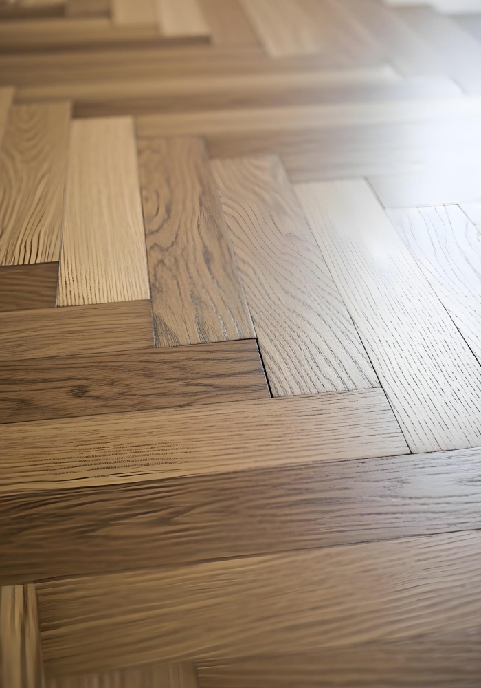 Pose de parquet en bâtons rompus Parquet en bois posé en motif bâtons rompus